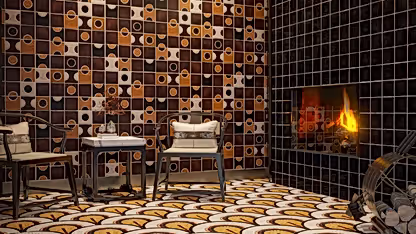 Ivory Mermer Mozaik Siyah Mix