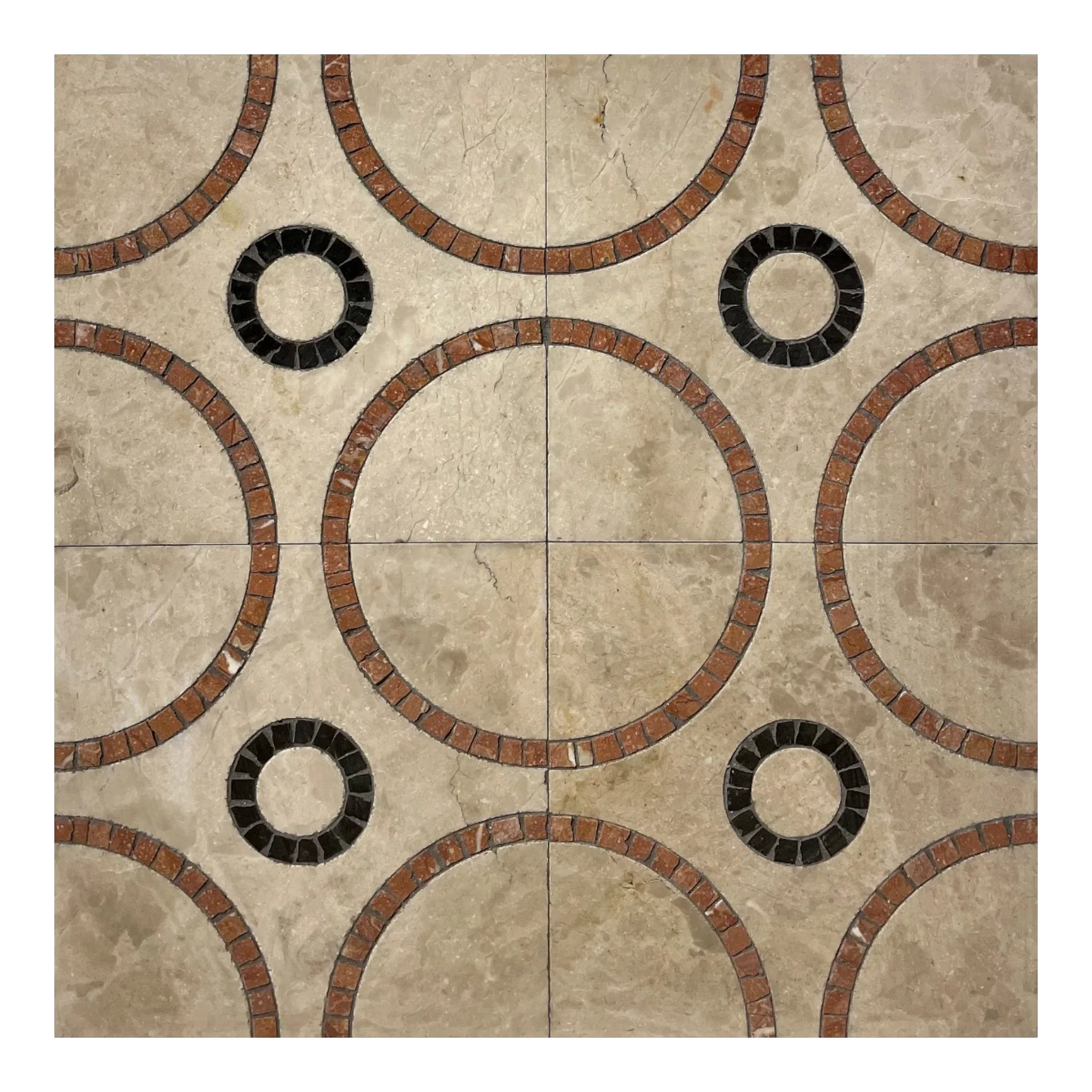 Calinda Mermer Mozaik Karo Bej Mix