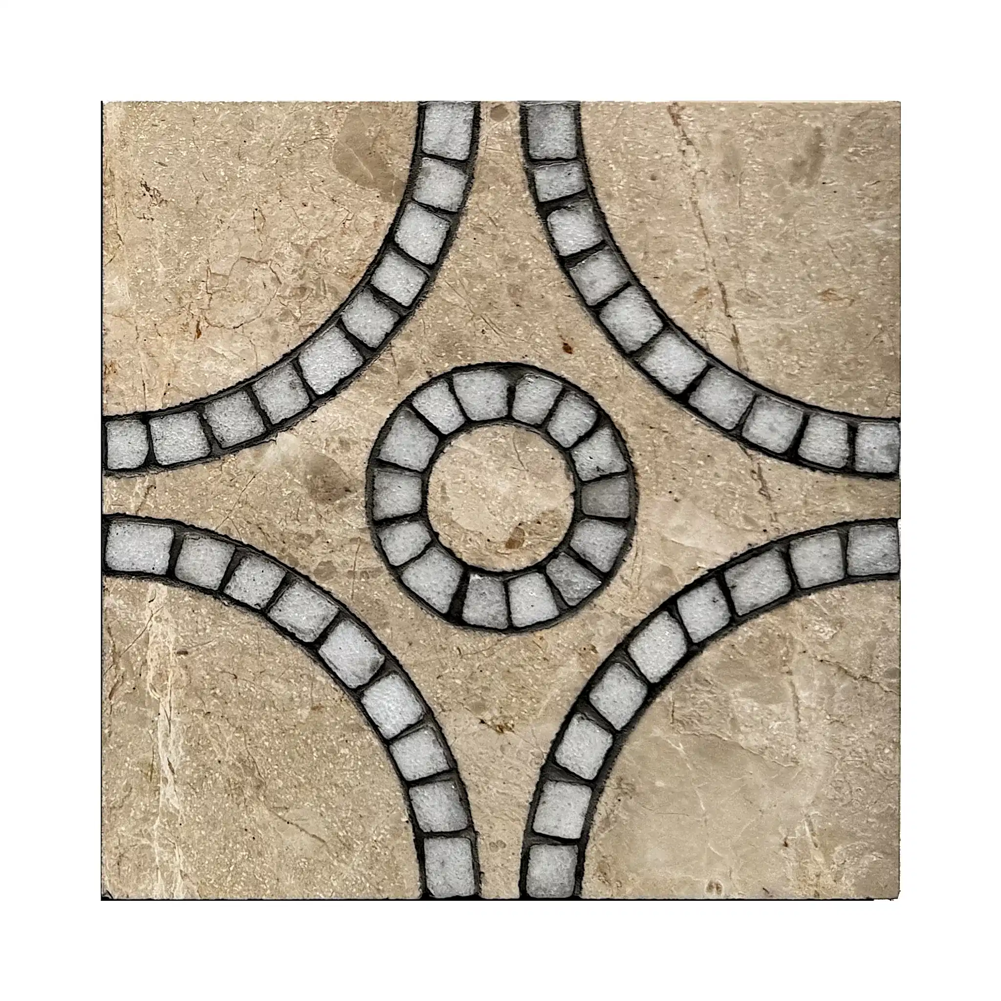 Calinda Mermer Mozaik Karo Bej