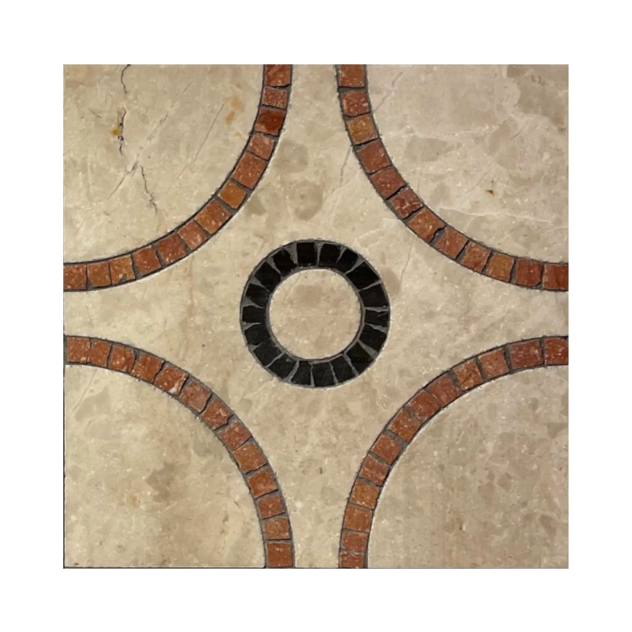 Calinda Mermer Mozaik Karo Bej Mix