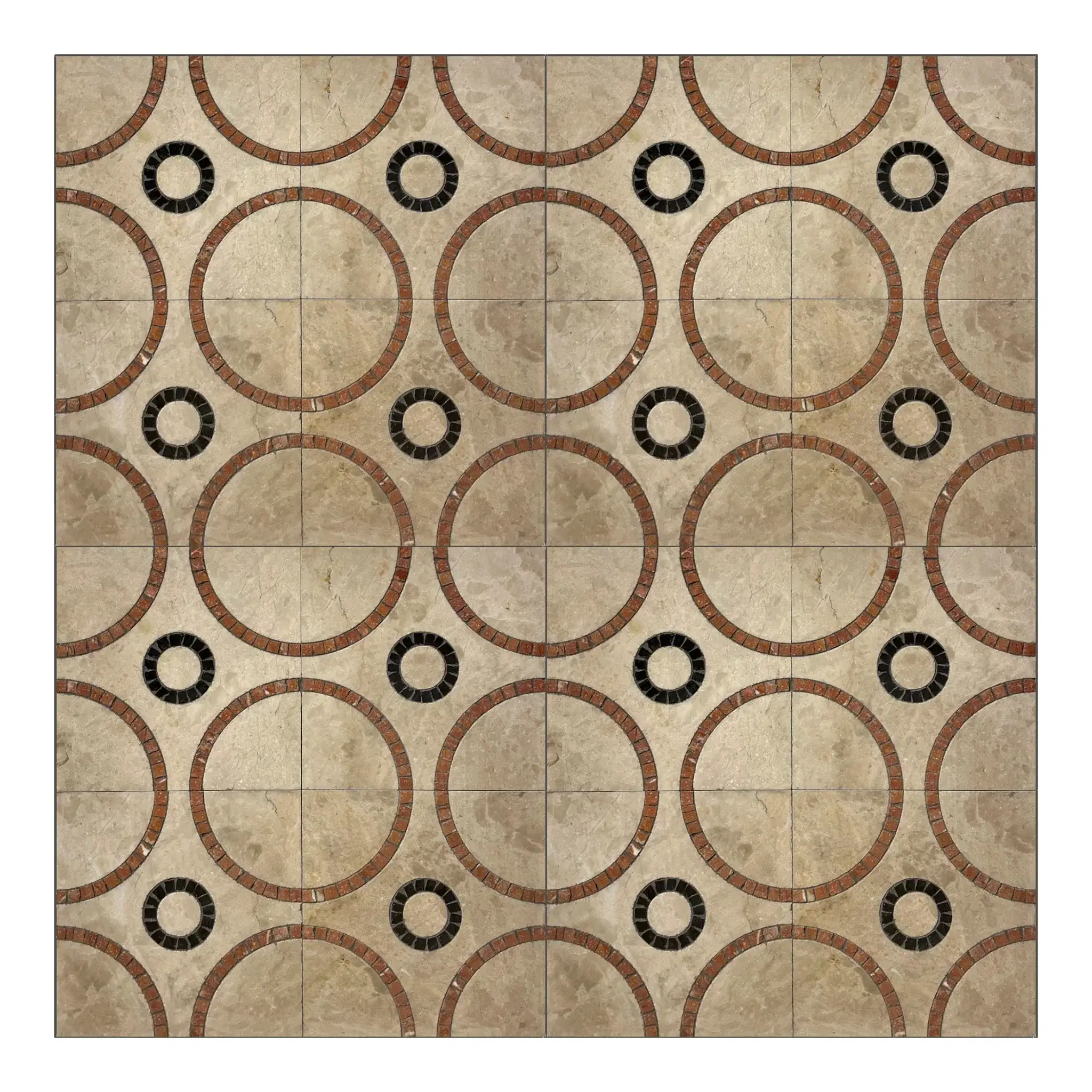 Calinda Mermer Mozaik Karo Bej Mix