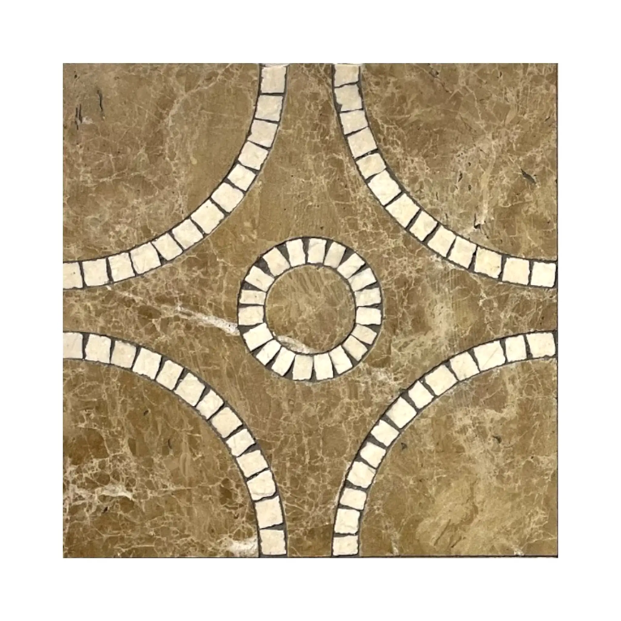 Calinda Mermer Mozaik Karo Kahverengi Mix