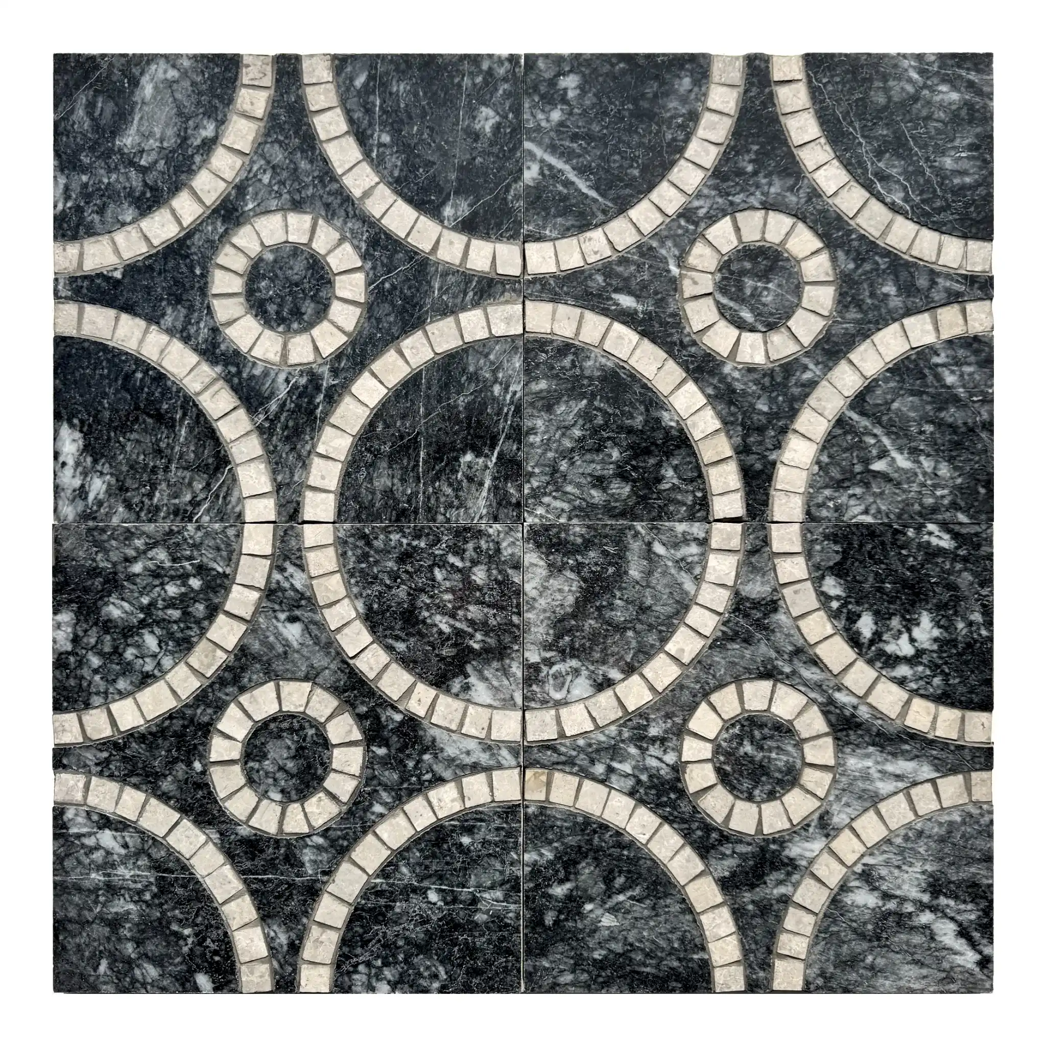 Calinda Mermer Mozaik Karo Siyah