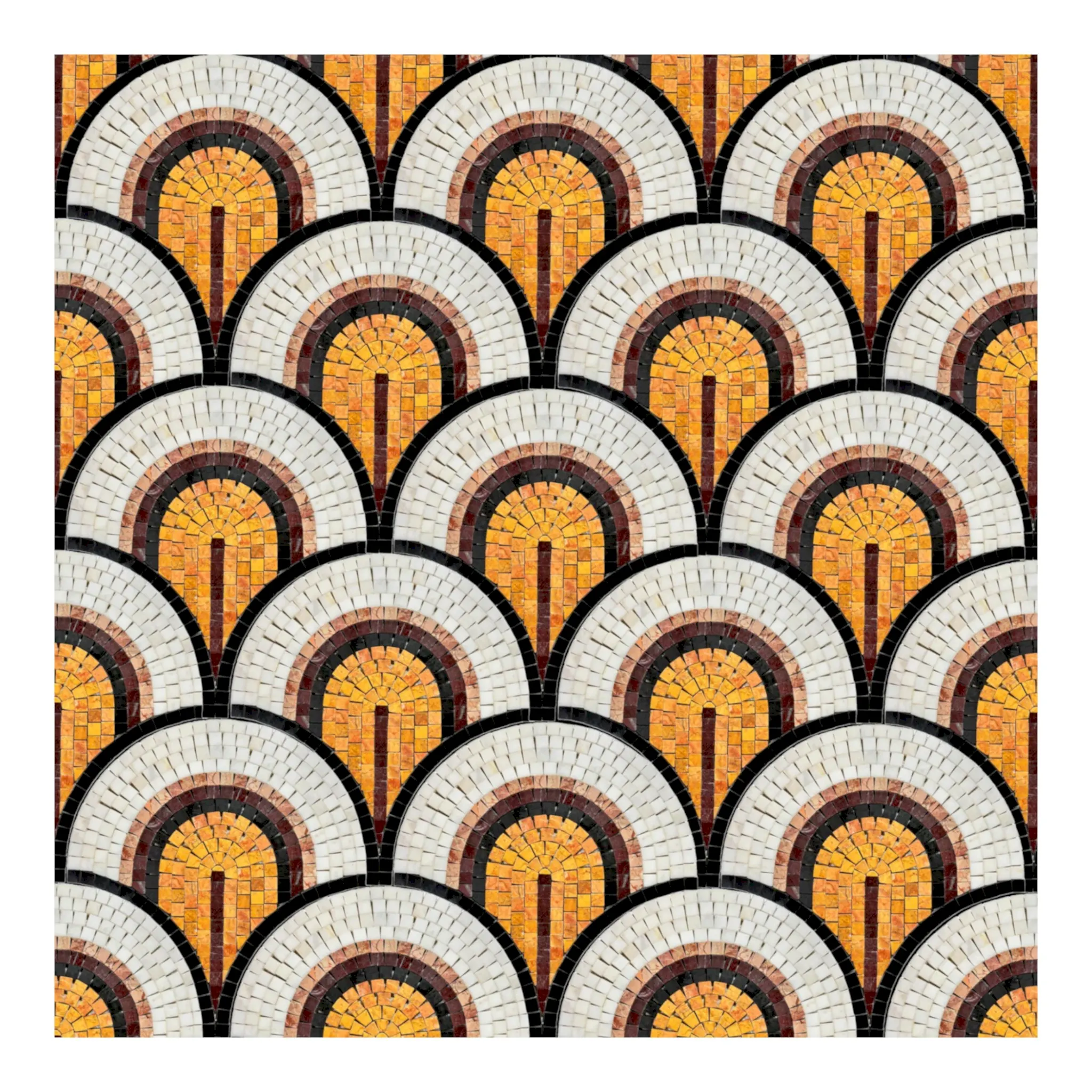 Ivory Mermer Mozaik Siyah Mix