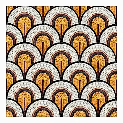 Ivory Mermer Mozaik Siyah Mix