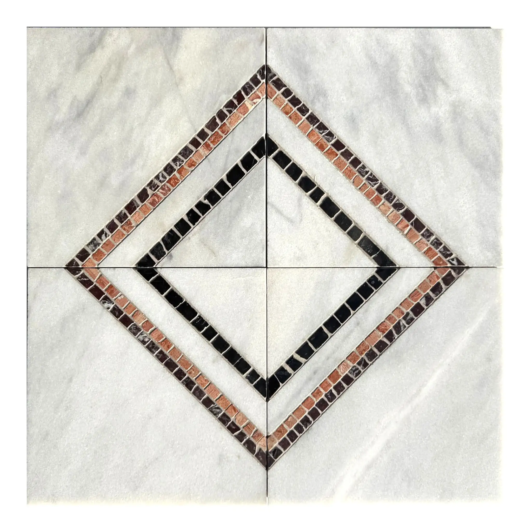 Canas'T Mermer Mozaik Karo Beyaz