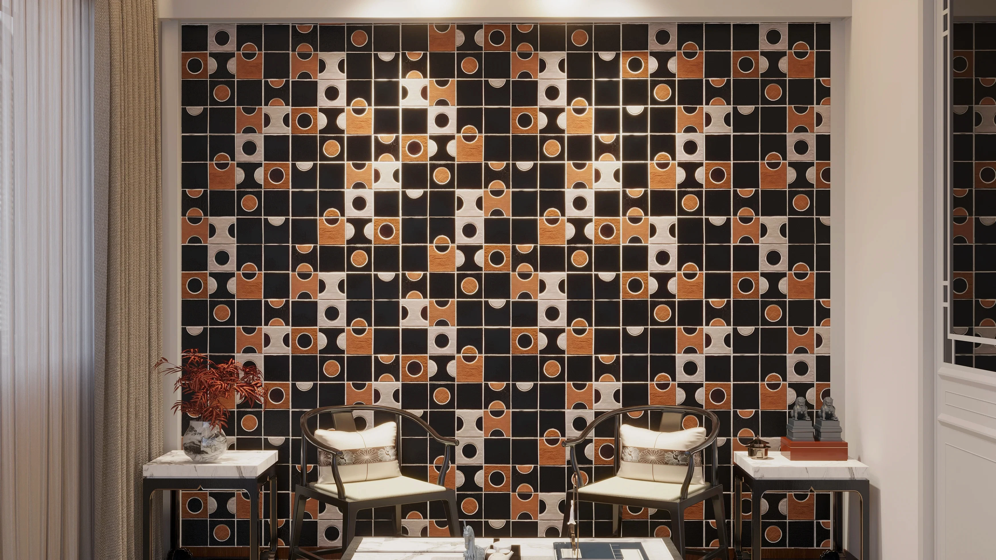 Circle Seramik Karo Siyah