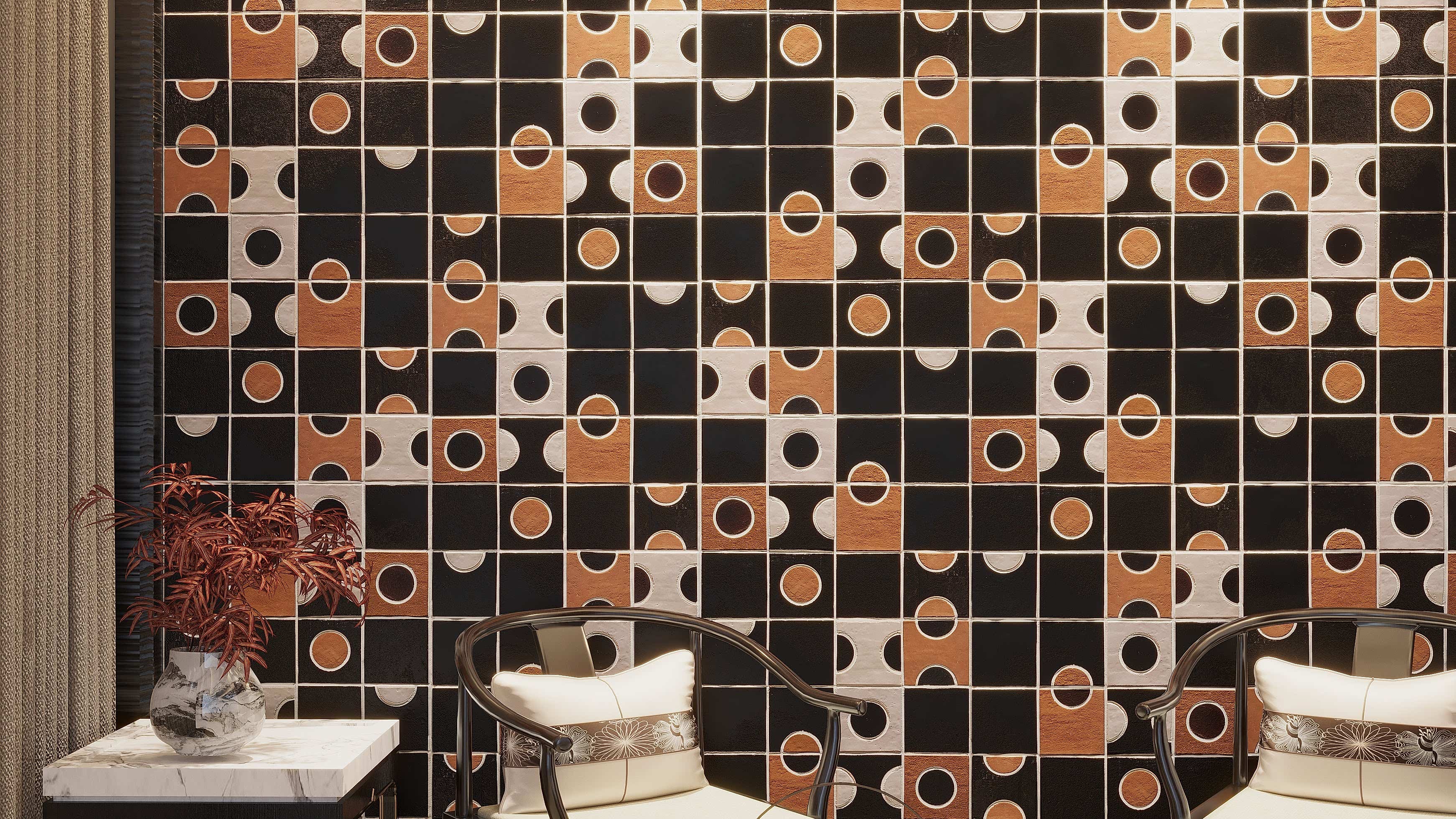 Circle Seramik Karo Siyah