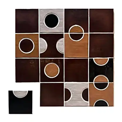 Circle Seramik Karo Kahverengi