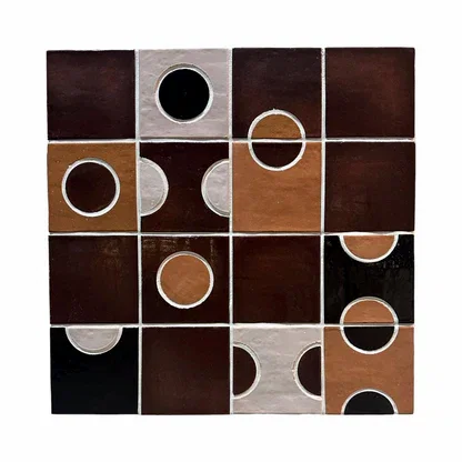 Circle Seramik Karo Kahverengi