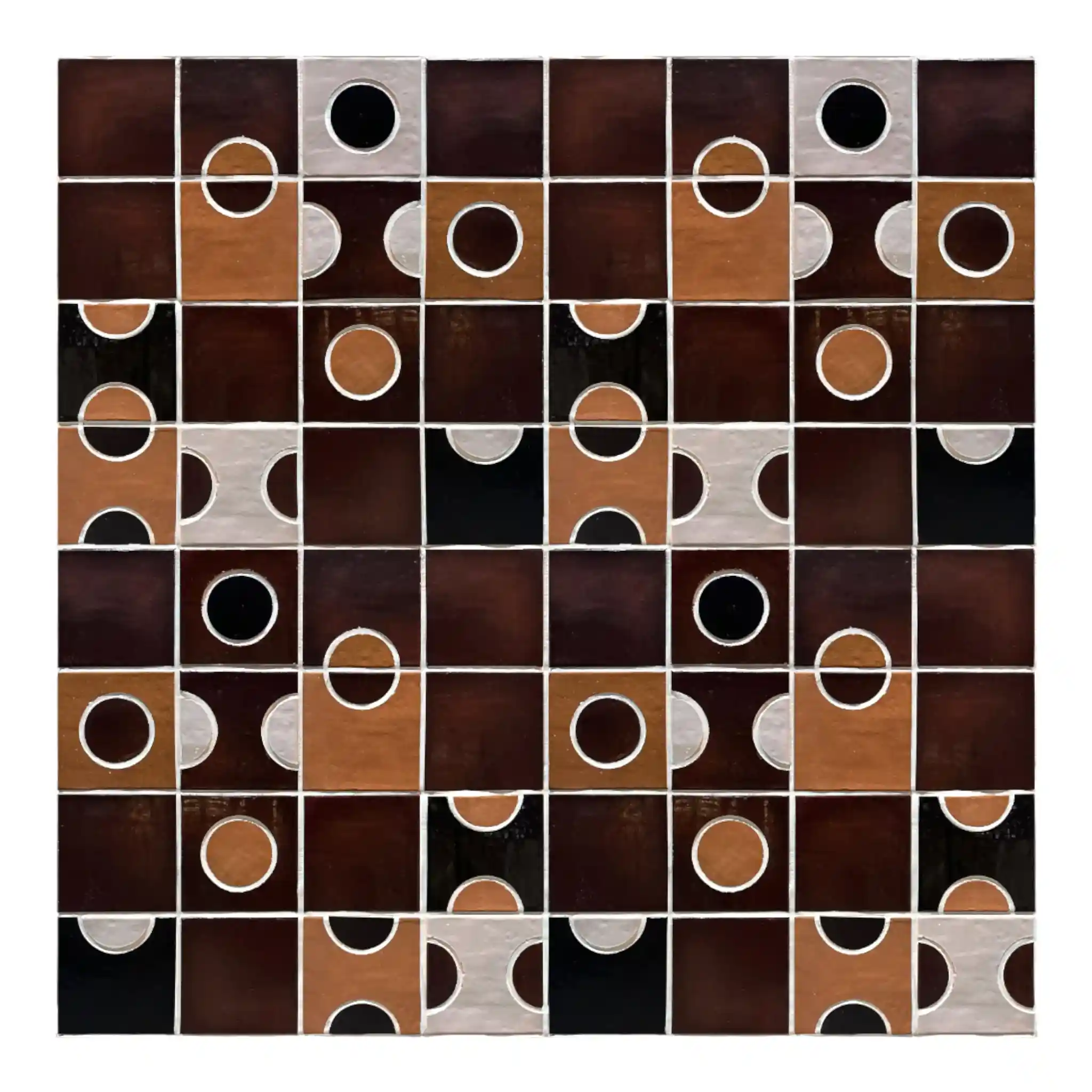 Circle Seramik Karo Kahverengi