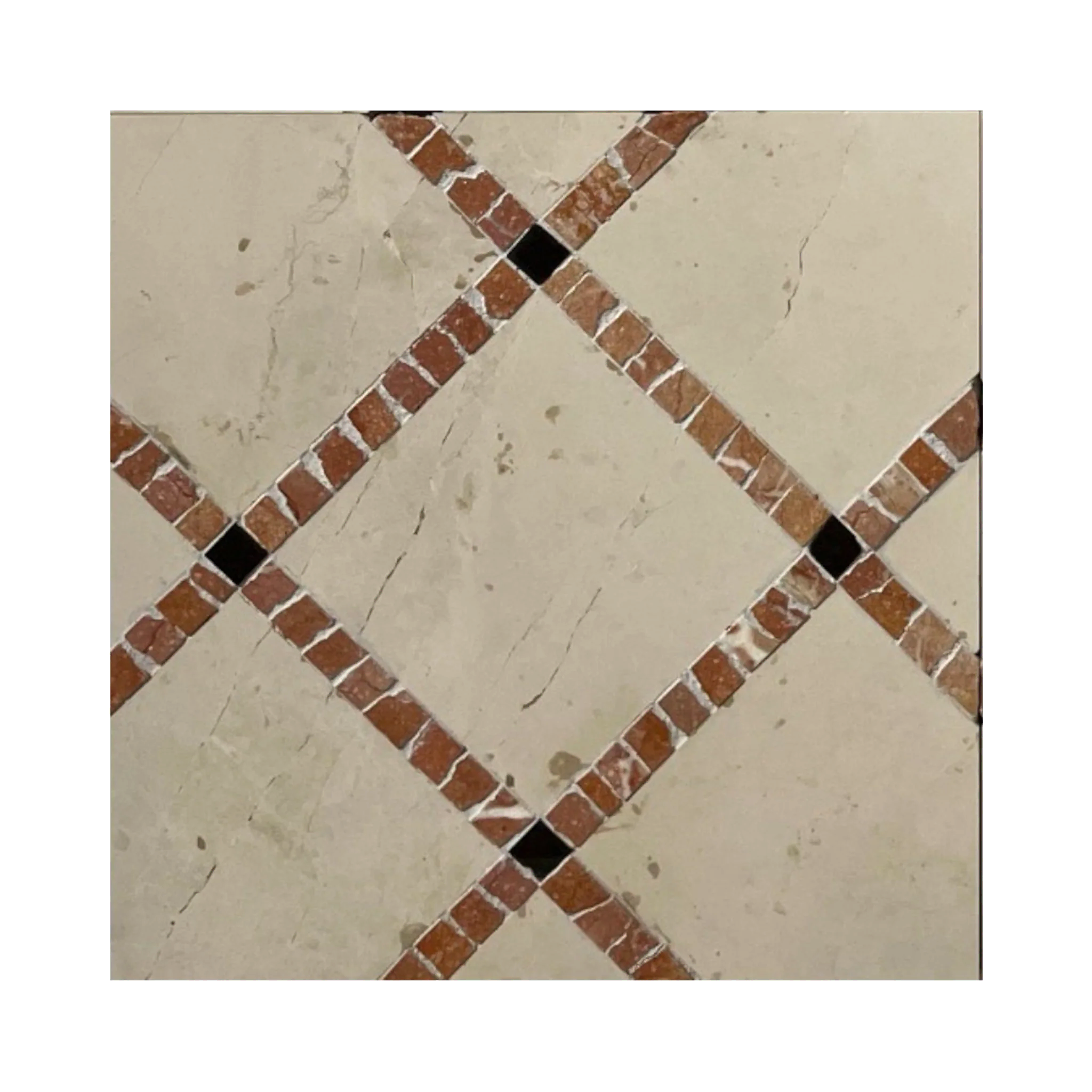 Dias Mermer Mozaik Karo Bej Kahve