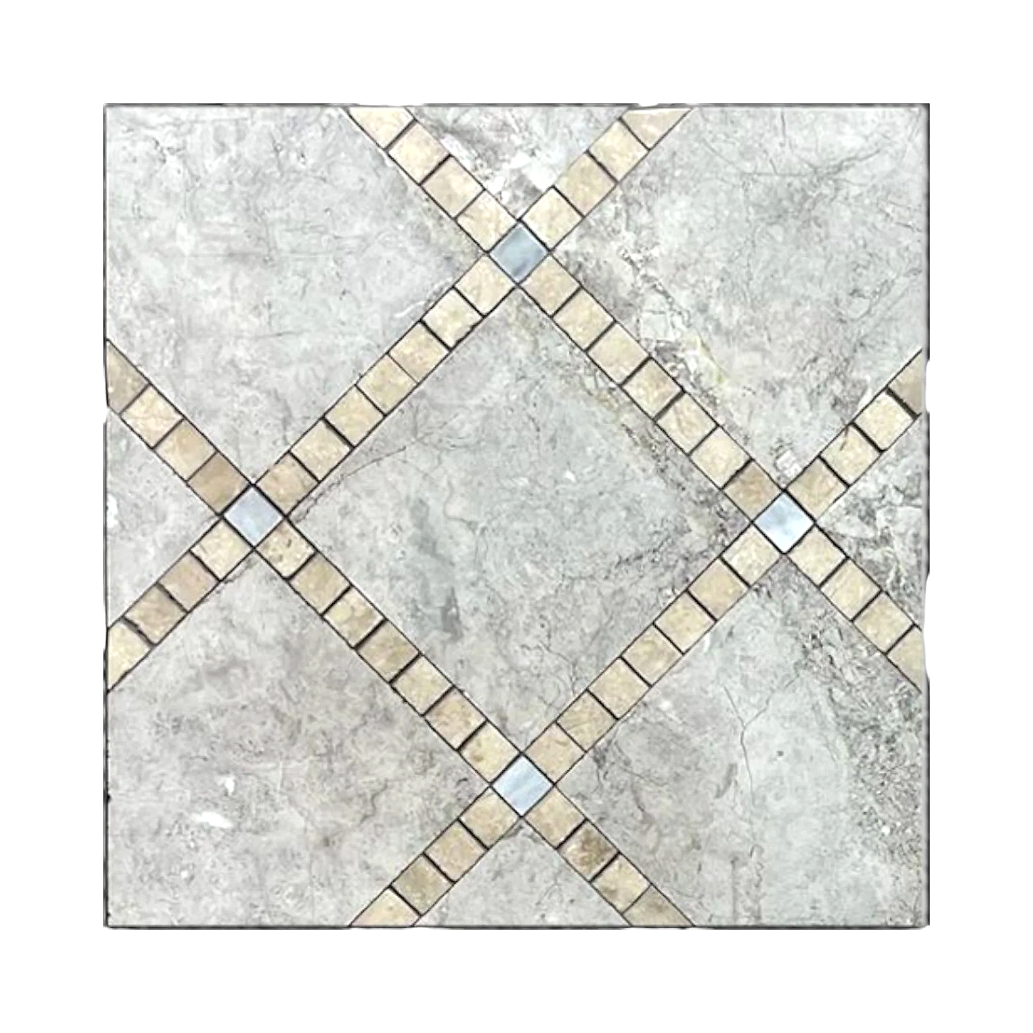 Dias Mermer Mozaik Karo Beyaz