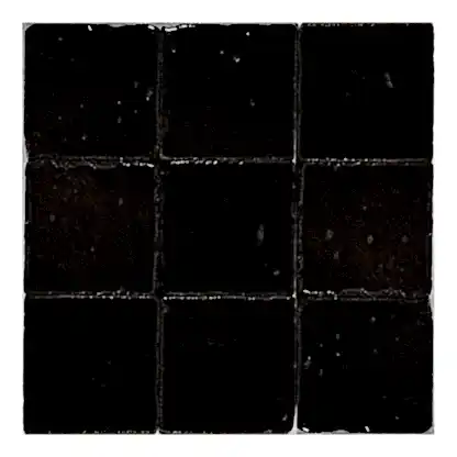 Sırlı Lav Taşı T 10x10 Siyah